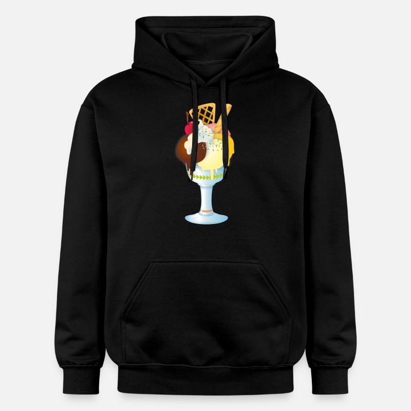 crème glacée - Sweat à capuche Softstyle® Gildan Unisexe - noir