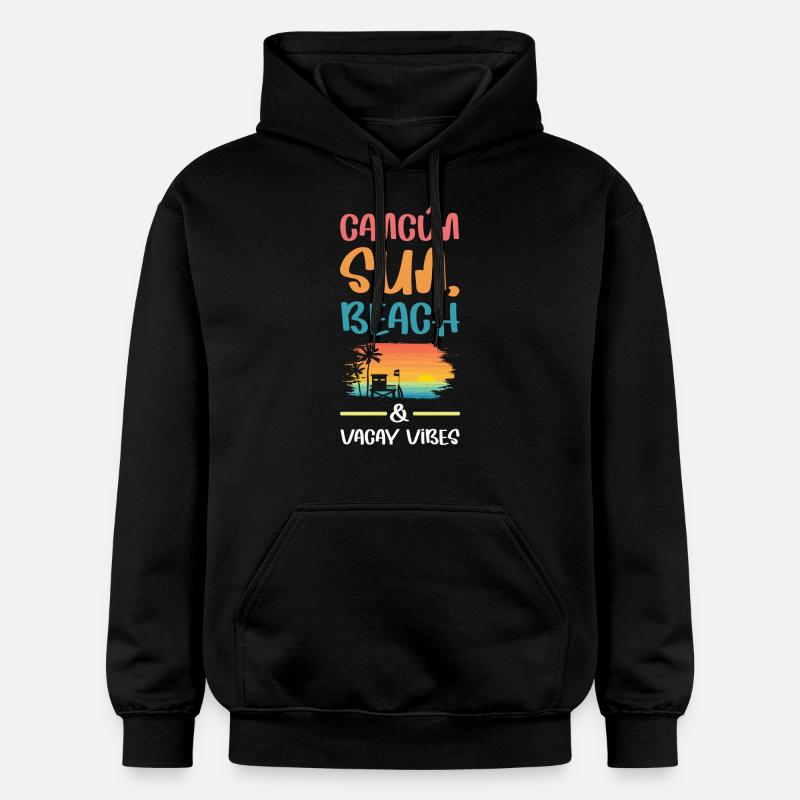 Ambiance de vacances à Cancún - Sweat à capuche Softstyle® Gildan Unisexe - noir