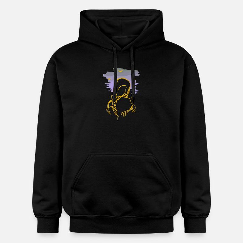 witch - Gildan luvtröja unisex Softstyle® Midweight - svart