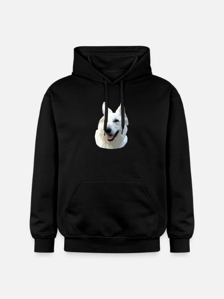 White Shepherd - Gildan Unisex Softstyle® Midweight Hoodie - black
