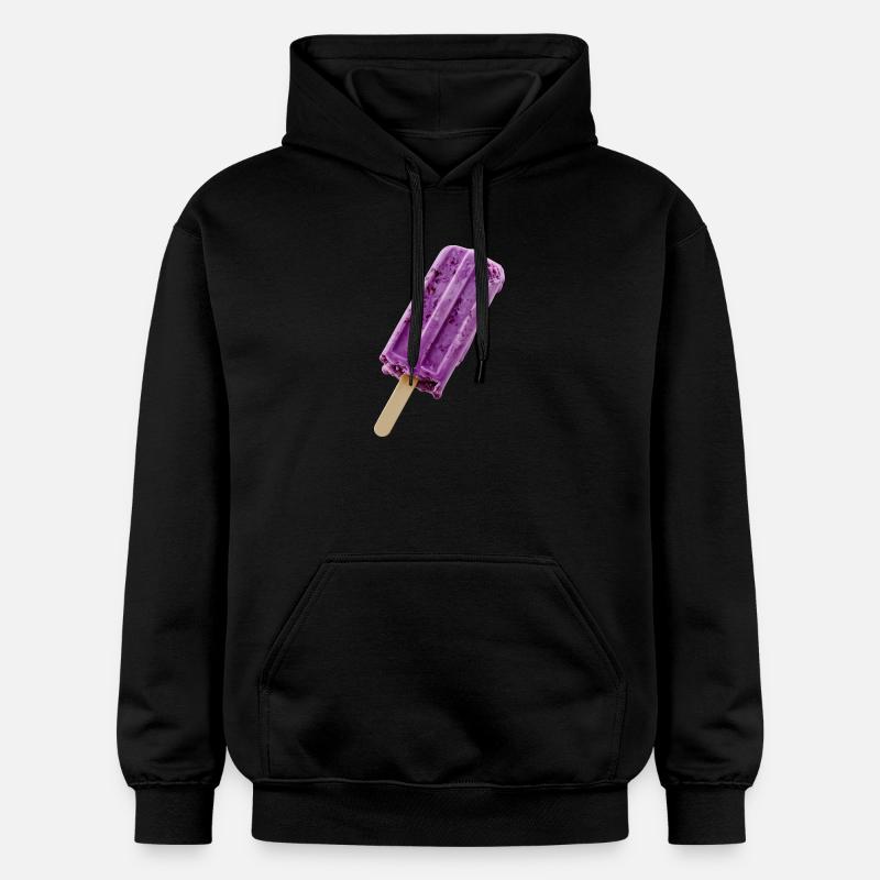 Glace violette sur un bâtonnet - Sweat à capuche Softstyle® Gildan Unisexe - noir