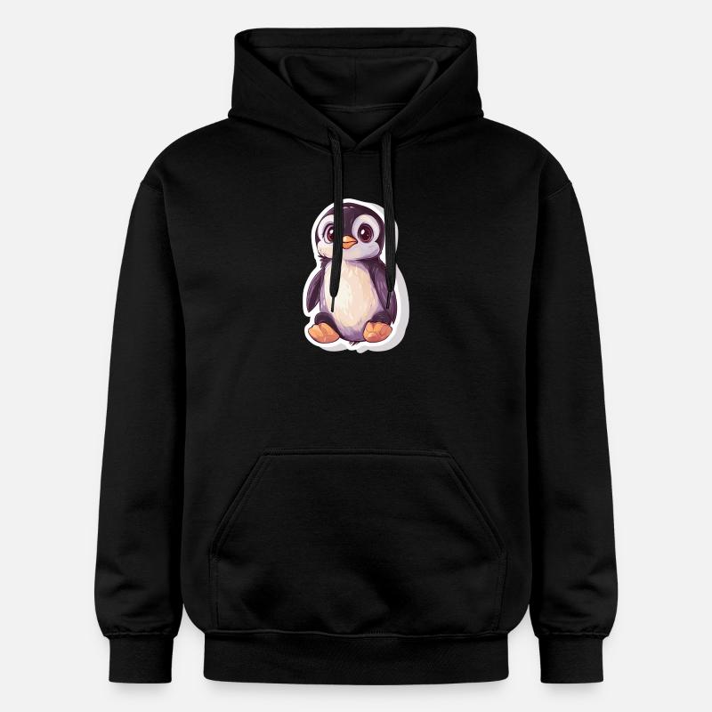 Pingouin - Sweat à capuche Softstyle® Gildan Unisexe - noir