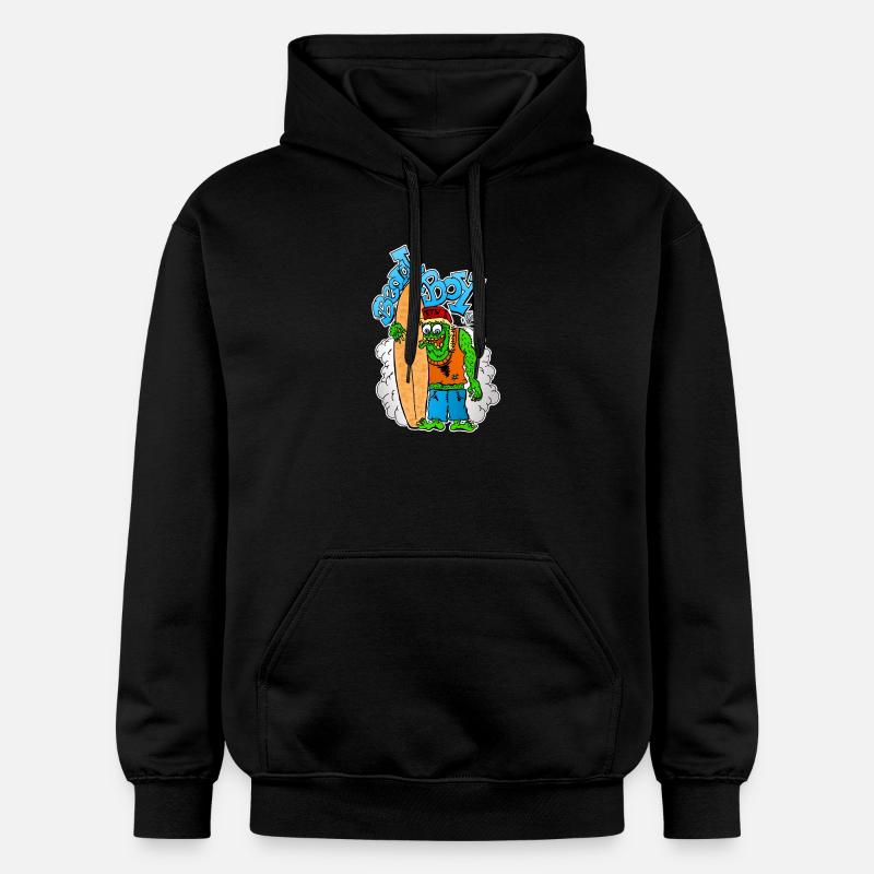 Beach Boy Surfer Monster - Sweat à capuche Softstyle® Gildan Unisexe - noir