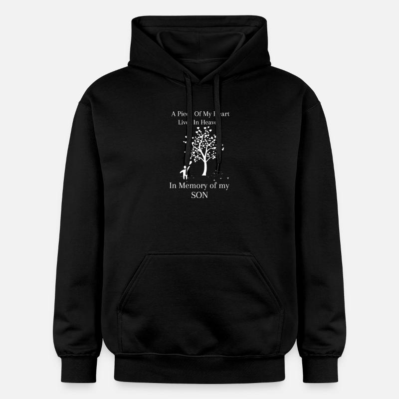 En mémoire de mon Fils - Sweat à capuche Softstyle® Gildan Unisexe - noir