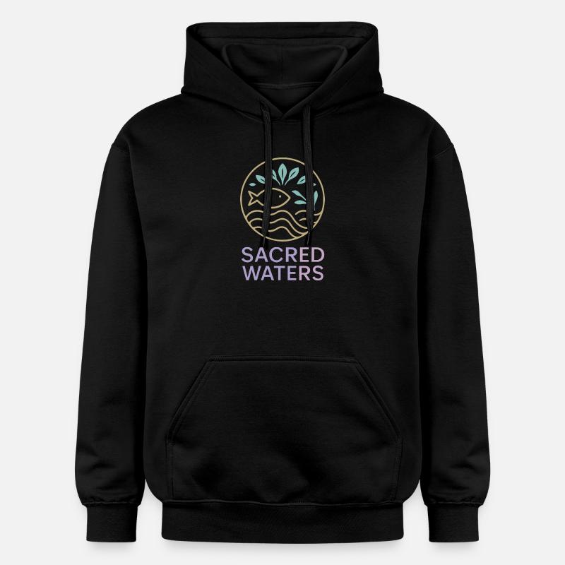 Eaux sacrées (Heilige Wasser) - Sweat à capuche Softstyle® Gildan Unisexe - noir