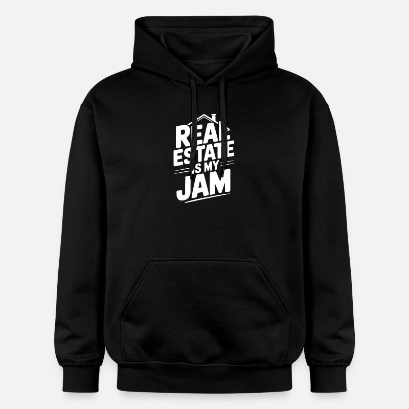 L’immobilier, c’est mon truc - Sweat à capuche Softstyle® Gildan Unisexe - noir
