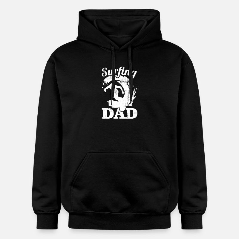 Père surfeur - Sweat à capuche Softstyle® Gildan Unisexe - noir