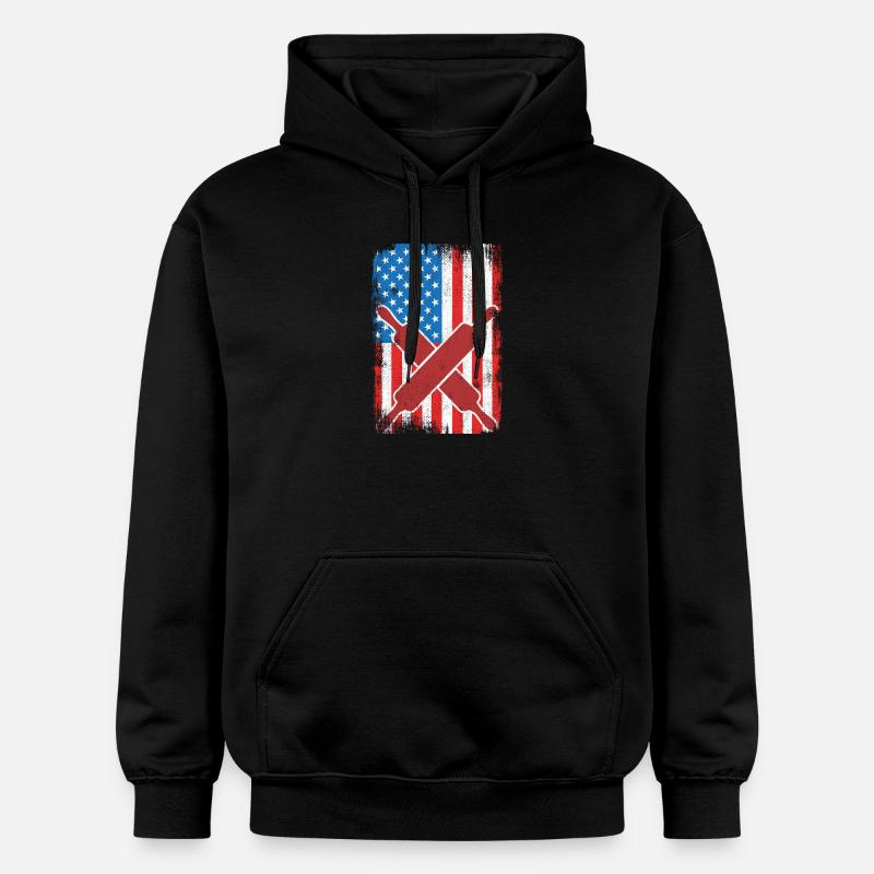 Drapeau Baking USA - Sweat à capuche Softstyle® Gildan Unisexe - noir