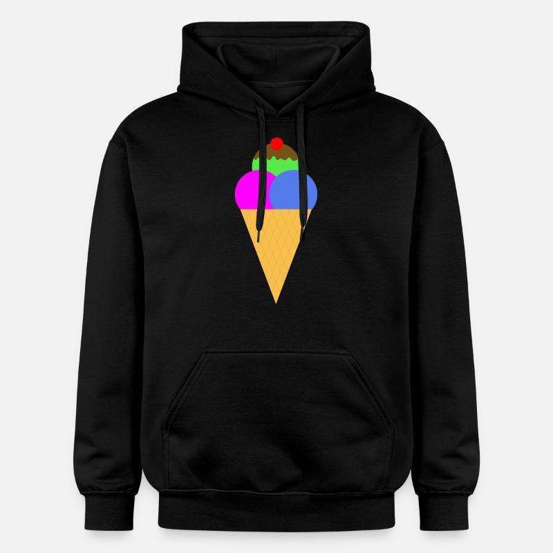 Crème glacée - gelato - Sweat à capuche Softstyle® Gildan Unisexe - noir