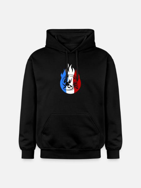 casque sp flamme 3 - Sweat à capuche Softstyle® Gildan Unisexe - noir
