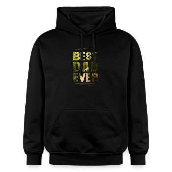 Bester Papa - Gildan Unisex Softstyle® Midweight Hoodie - Schwarz - Vorne - Marisol (170cm) & Nik (191cm)