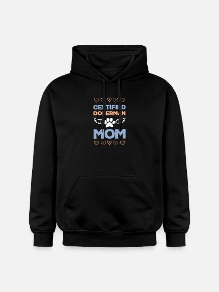 Doberman Mom Certified - Gildan Unisex Softstyle® Midweight Hoodie - black