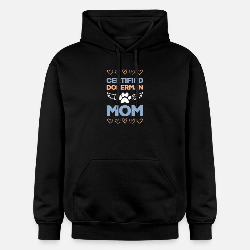 Maman Doberman certifiée - Sweat à capuche Softstyle® Gildan Unisexe - noir