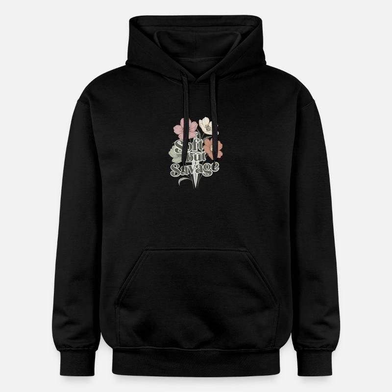 Doux mais sauvage - Sweat à capuche Softstyle® Gildan Unisexe - noir