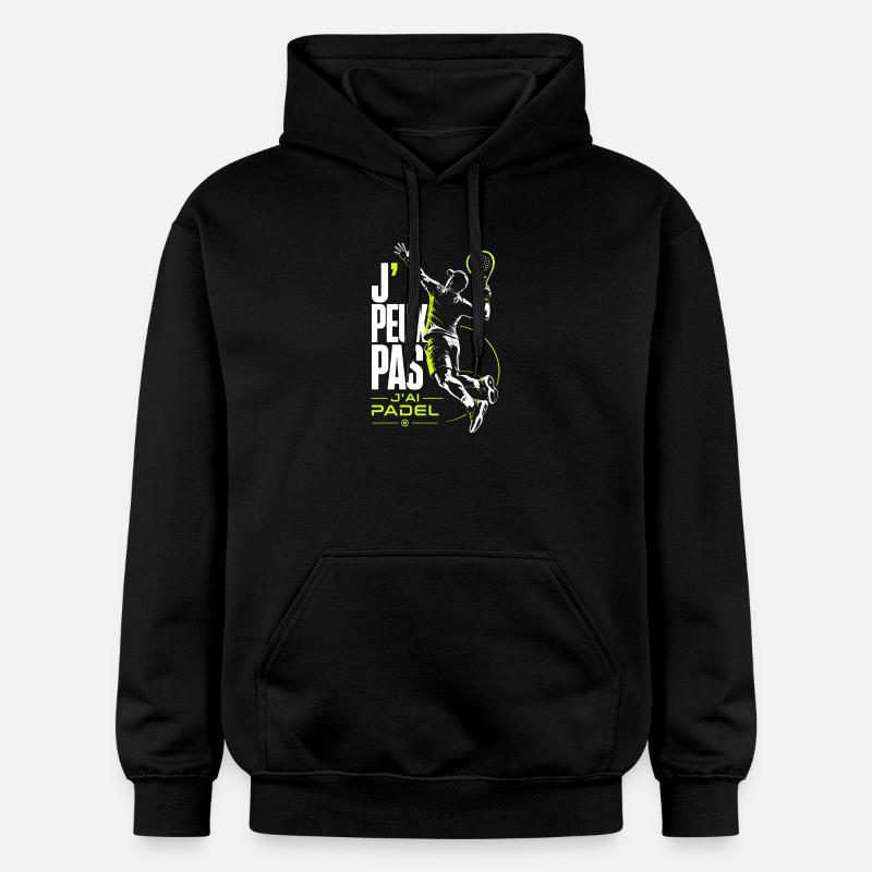 J’Peux Pas J’ai Padel Neon - Sweat à capuche Softstyle® Gildan Unisexe - noir