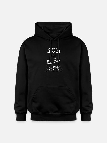 Elisa als Vorname - Gildan Unisex Softstyle® Midweight Hoodie - Schwarz