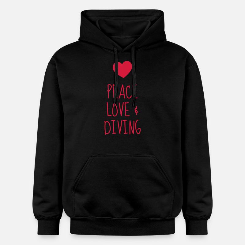 Plongée Sous-Marine / Plongeur / Diver / Natation - Sweat à capuche Softstyle® Gildan Unisexe - noir