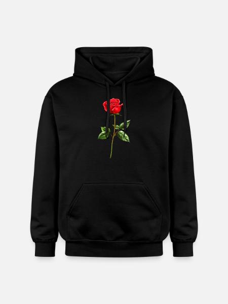 Rose Blume Liebe - Gildan Unisex Softstyle® Midweight Hoodie - Schwarz