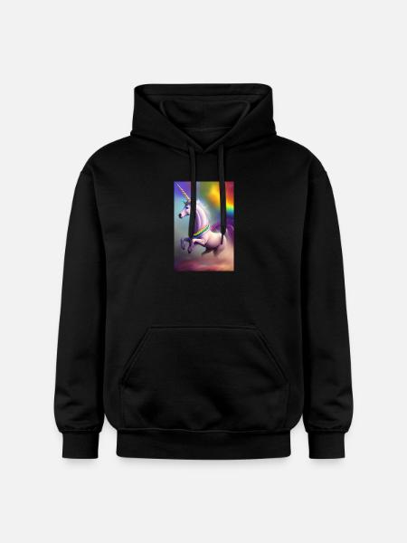 Unicorn - Gildan Unisex Softstyle® Midweight Hoodie - black