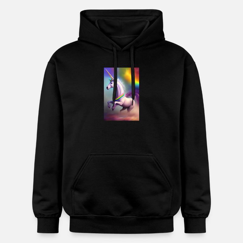 Licorne - Sweat à capuche Softstyle® Gildan Unisexe - noir