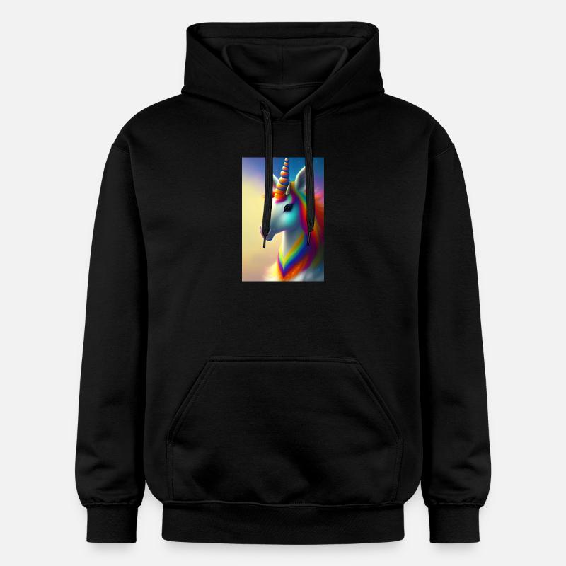 Einhorn - Gildan Unisex Softstyle® Midweight Hoodie - Schwarz