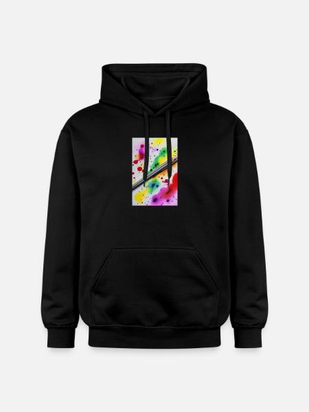 Farbspritzer - Gildan Unisex Softstyle® Midweight Hoodie - Schwarz