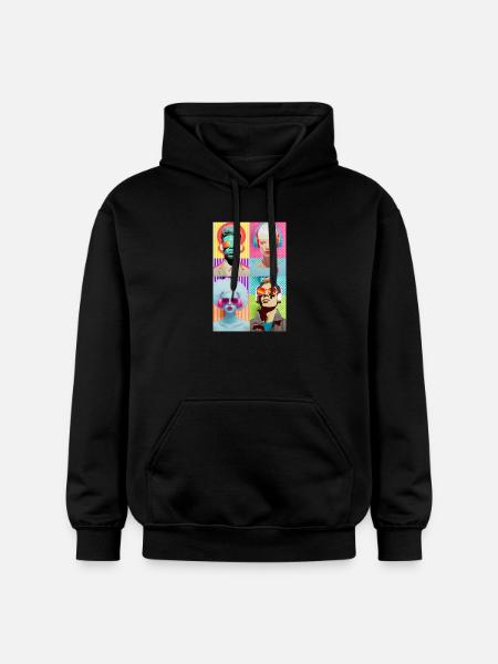 Music Pop Art - Gildan Unisex Softstyle® Midweight Hoodie - black
