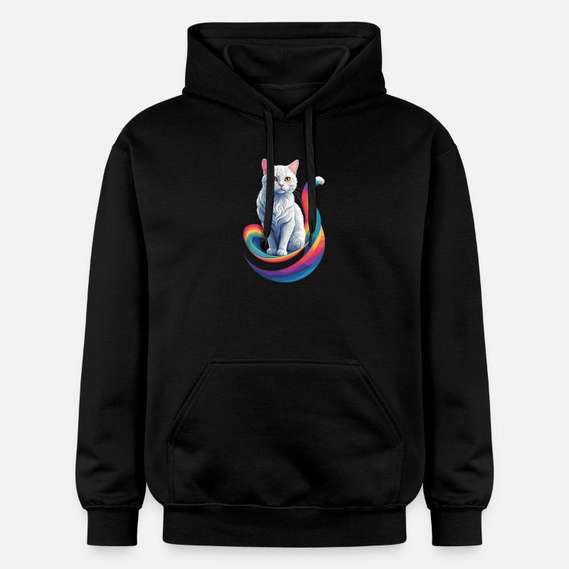 Chat mignon - Sweat à capuche Softstyle® Gildan Unisexe - noir