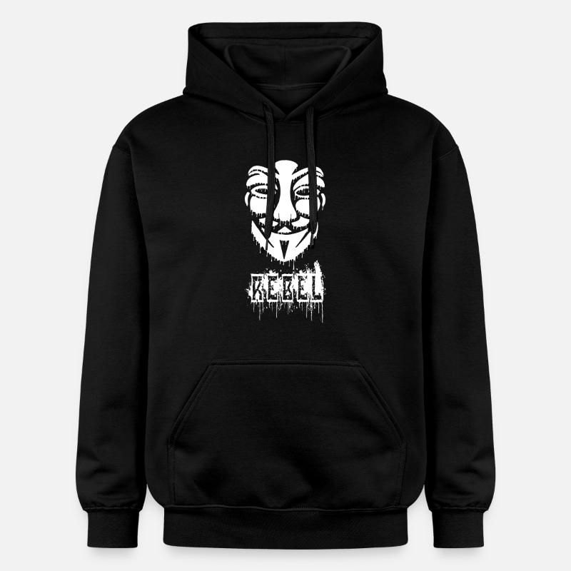 Graffiti anonyme - Sweat à capuche Softstyle® Gildan Unisexe - noir