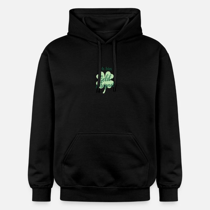 Ich bin ein Geld-Magnet 🍀 Affirmation - Gildan Unisex Softstyle® Midweight Hoodie - Schwarz