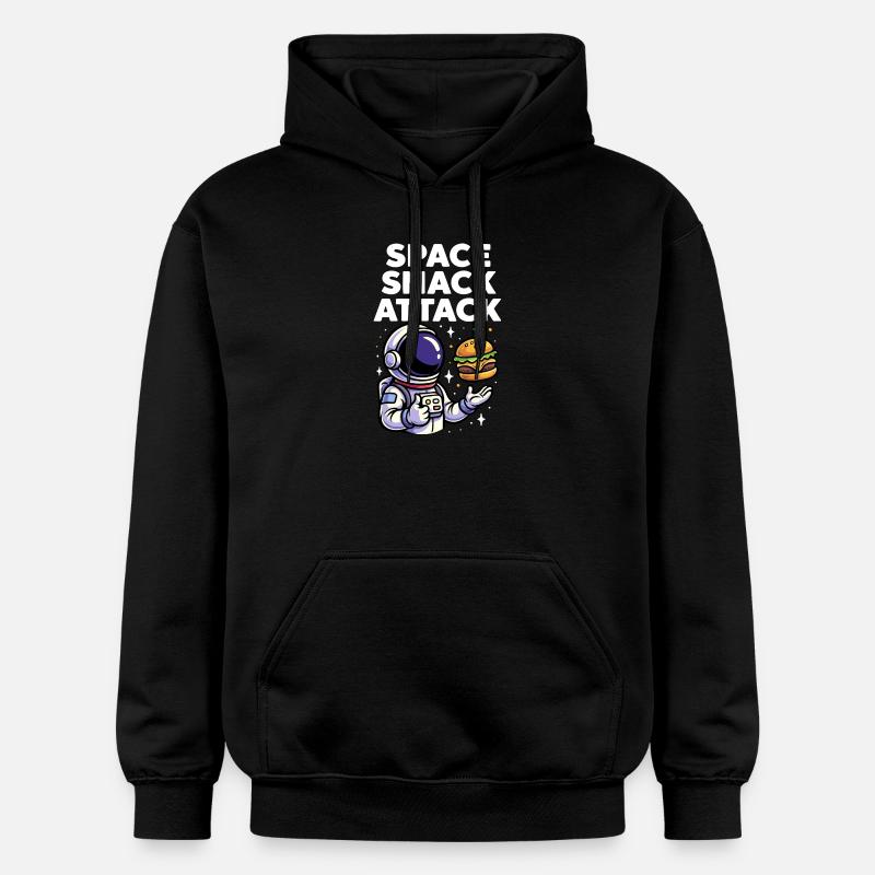 Burger d'astronaute, snack spatial, attaque - Sweat à capuche Softstyle® Gildan Unisexe - noir
