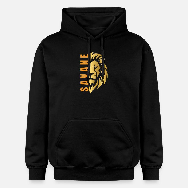 Lion doré  - Sweat à capuche Softstyle® Gildan Unisexe - noir