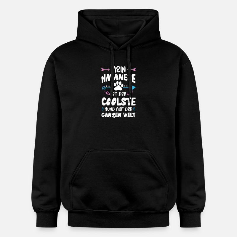 Dicton du chien bichon havanais - Sweat à capuche Softstyle® Gildan Unisexe - noir