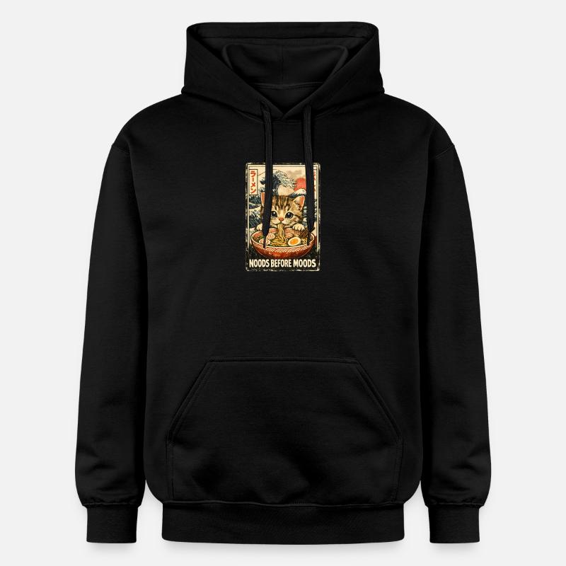 Maneki Neko Fortune Ramen - Sweat à capuche Softstyle® Gildan Unisexe - noir