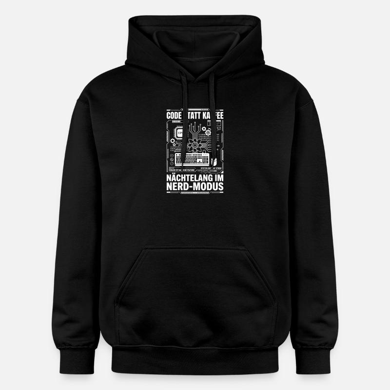 Code statt Kaffee Nerd-Modus - Gildan Unisex Softstyle® Midweight Hoodie - Schwarz