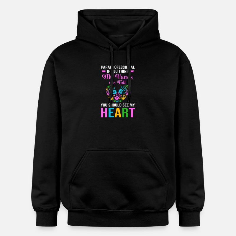 Paraéducateur, assistant enseignant, paraprofessionnel - Sweat à capuche Softstyle® Gildan Unisexe - noir