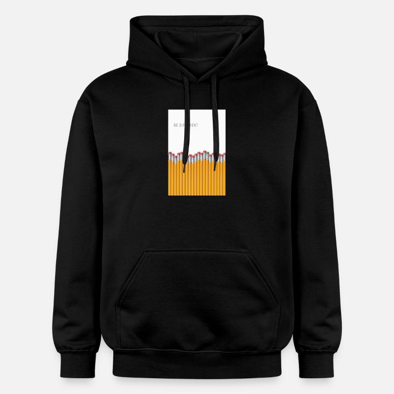 Be Different Minimalist Statement Design - Gildan Unisex Softstyle® Midweight Hoodie - black