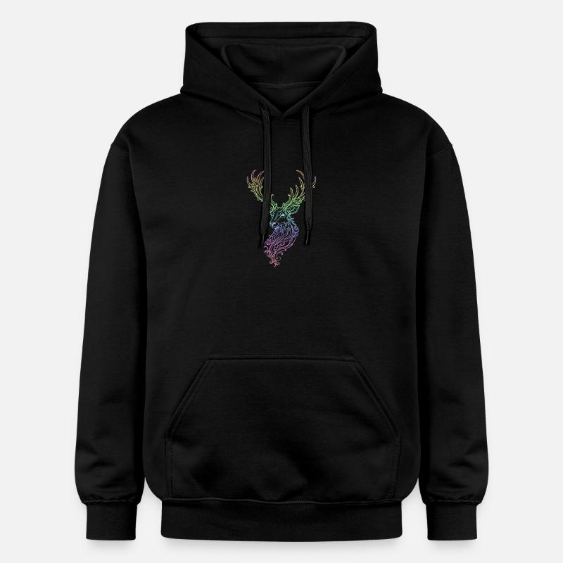 Cerfs Arc-en-ciel - Sweat à capuche Softstyle® Gildan Unisexe - noir