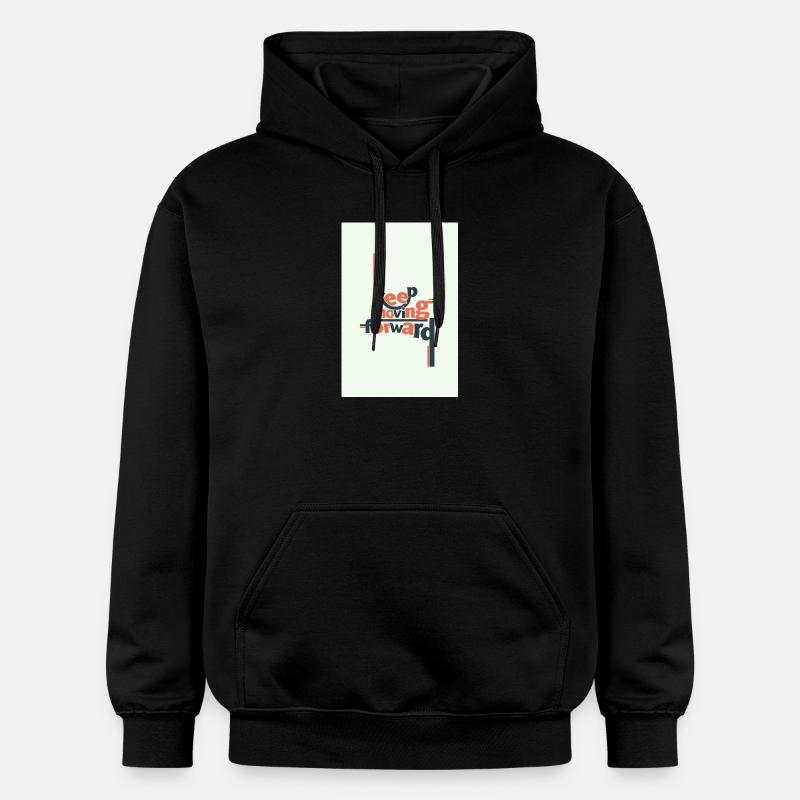 Continuer d’avancer Typographie minimale - Sweat à capuche Softstyle® Gildan Unisexe - noir