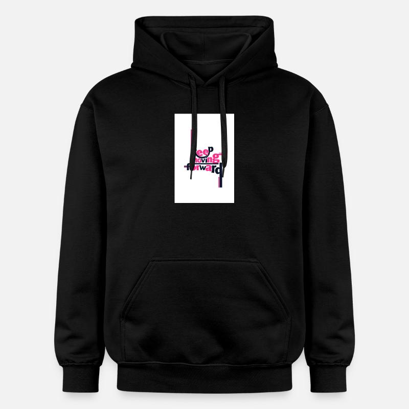 Continuez d’avancer Déclaration audacieuse rose - Sweat à capuche Softstyle® Gildan Unisexe - noir