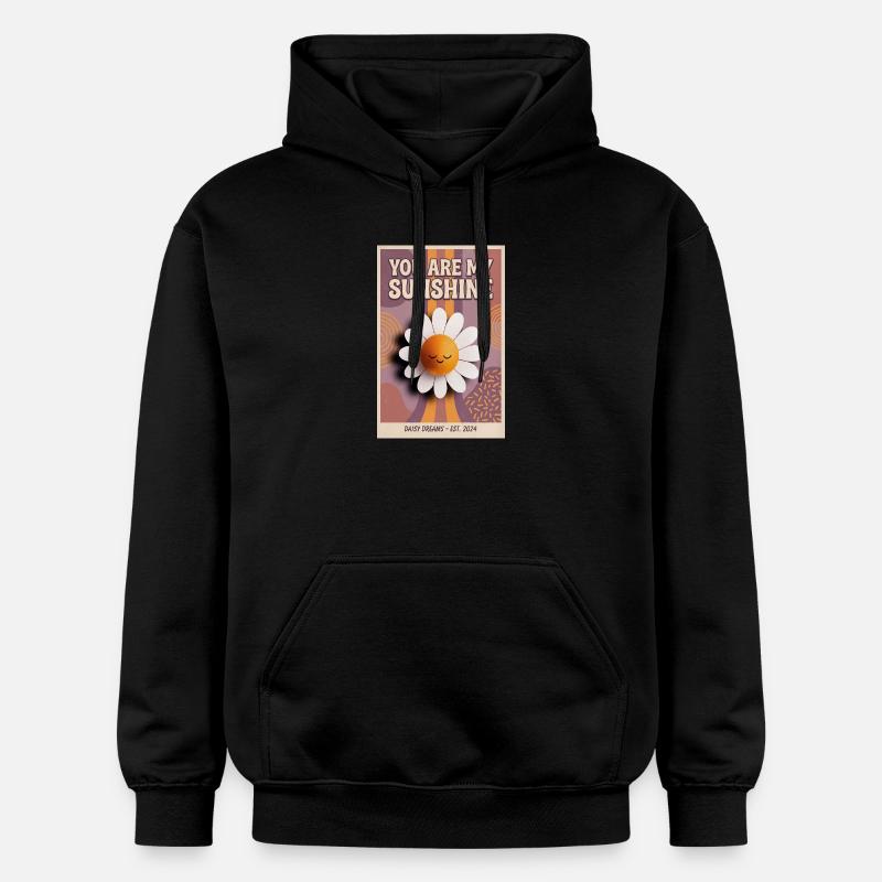 Du bist meine Sonnenschein-Gänseblümchen-Popkunst - Gildan Unisex Softstyle® Midweight Hoodie - Schwarz