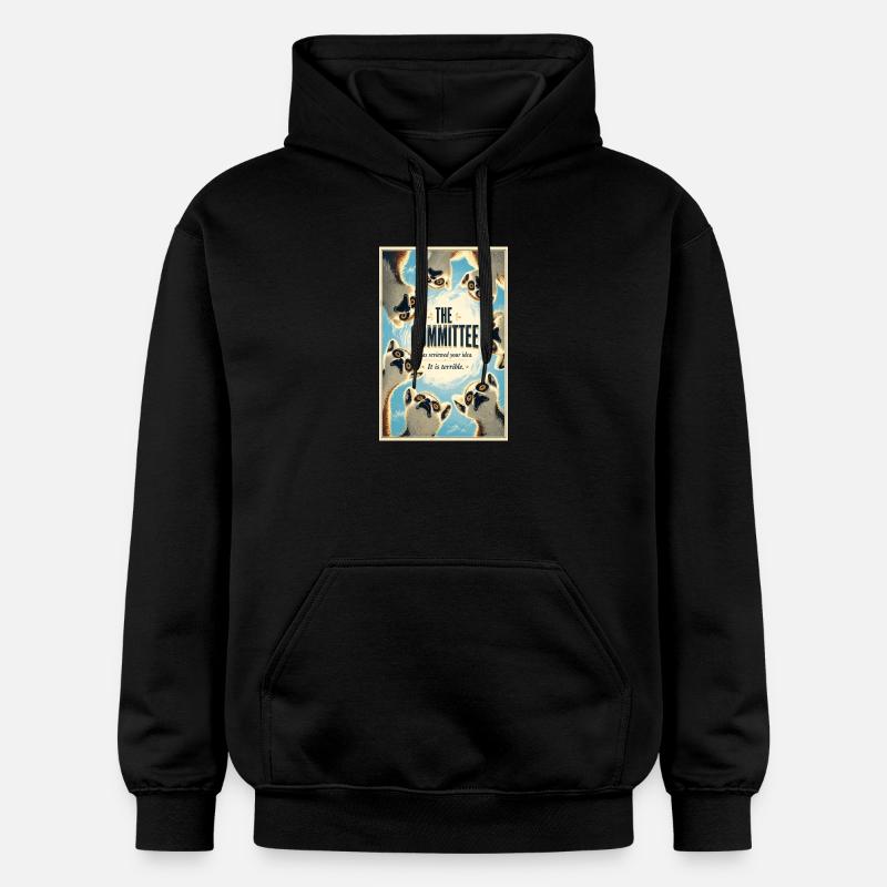 L’affiche des Lémuriens du Comité - Sweat à capuche Softstyle® Gildan Unisexe - noir