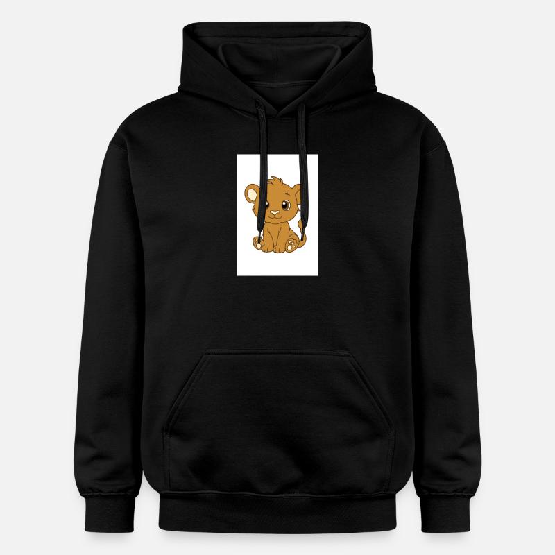 Lionceau kawaï - Sweat à capuche Softstyle® Gildan Unisexe - noir