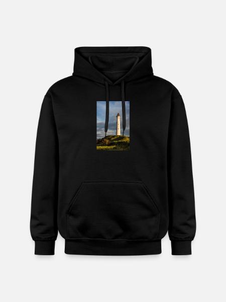 Lighthouse Lyngvig Fyr in Denmark - Gildan Unisex Softstyle® Midweight Hoodie - black
