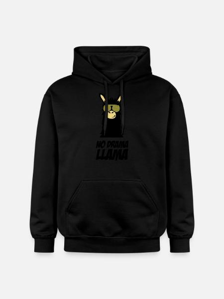 drama_llama_002 - Gildan Unisex Softstyle® Midweight Hoodie - Schwarz
