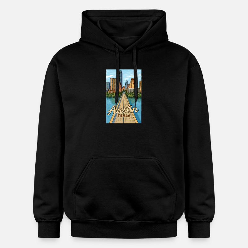 Austin, Texas - Sweat à capuche Softstyle® Gildan Unisexe - noir