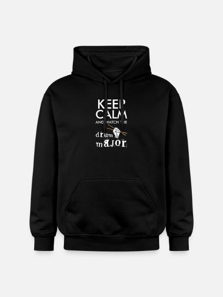 Keep Calm and Watch the Drum Major Music Art - Gildan Unisex Softstyle® Midweight Hoodie - black