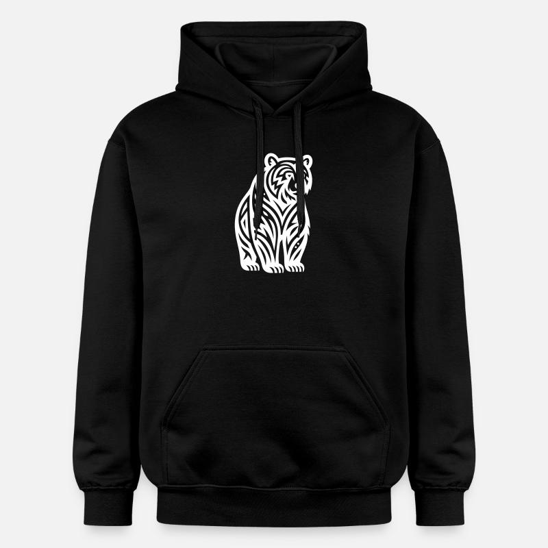 Just a White Bear #2 / JustN-imal - Sweat à capuche Softstyle® Gildan Unisexe - noir