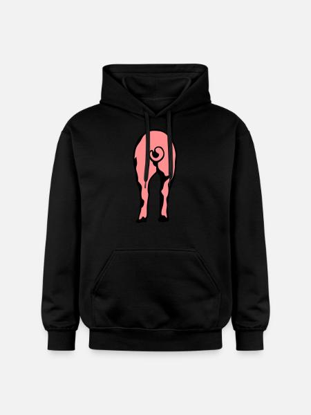 pig pig ass ass 8 - Gildan Unisex Softstyle® Midweight Hoodie - black