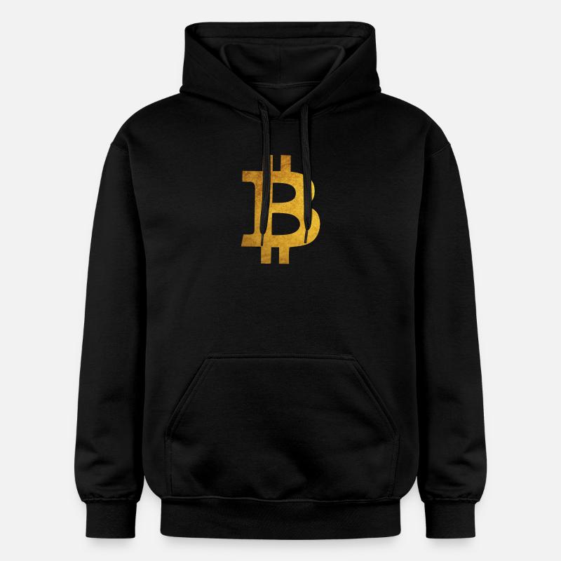 Gold Bitcoin - Sweat à capuche Softstyle® Gildan Unisexe - noir